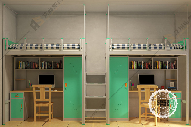 四人間 - 兩連體中梯學(xué)生公寓床案例