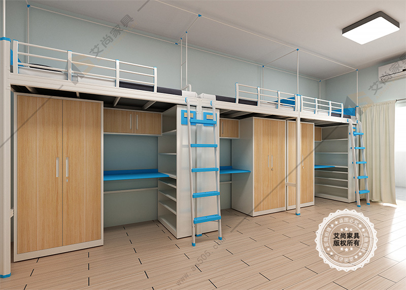 側梯-三人連體公寓床