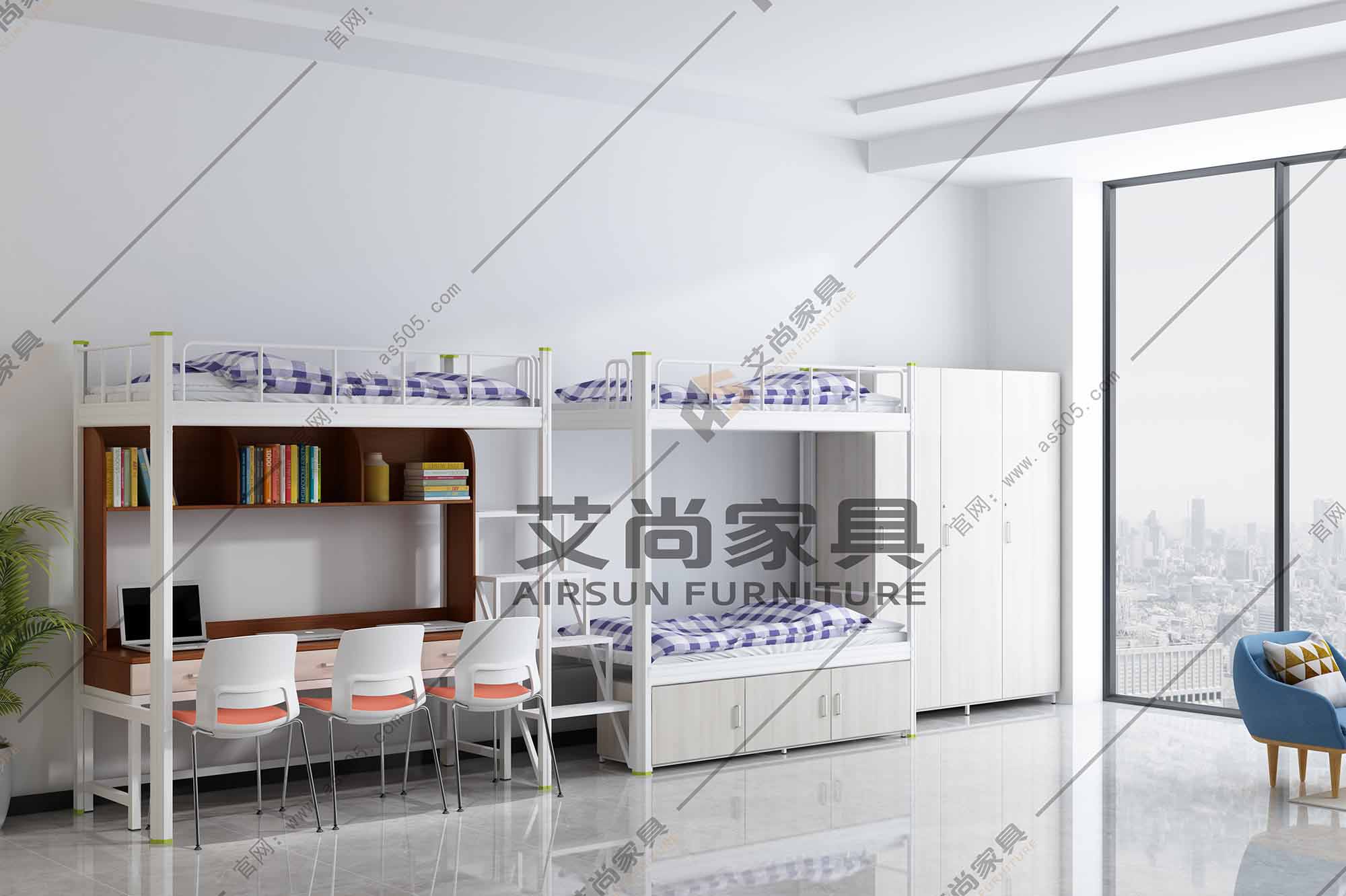 學(xué)生公寓雙層鐵床